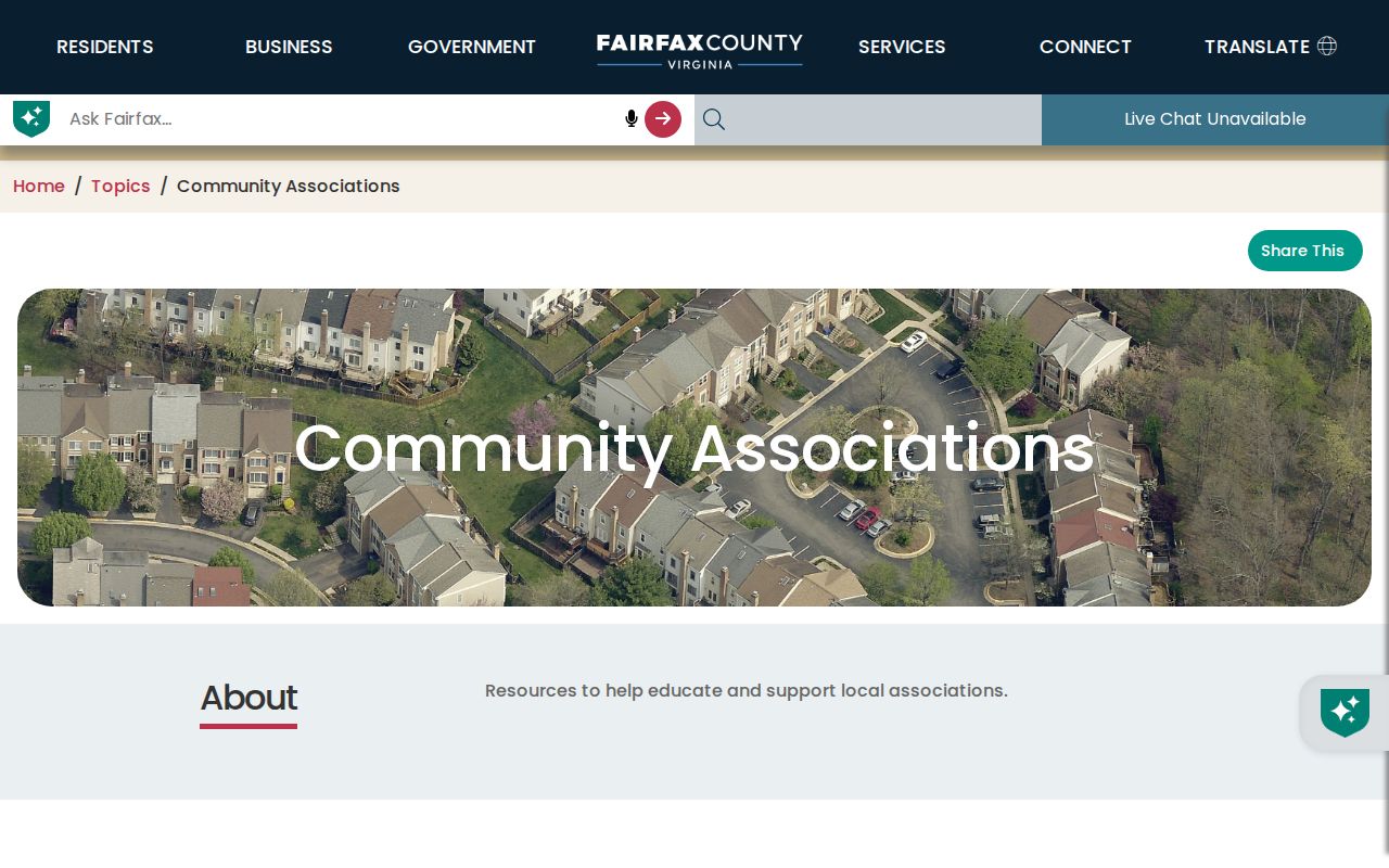 Chantilly neighbors Fairfax community association overview