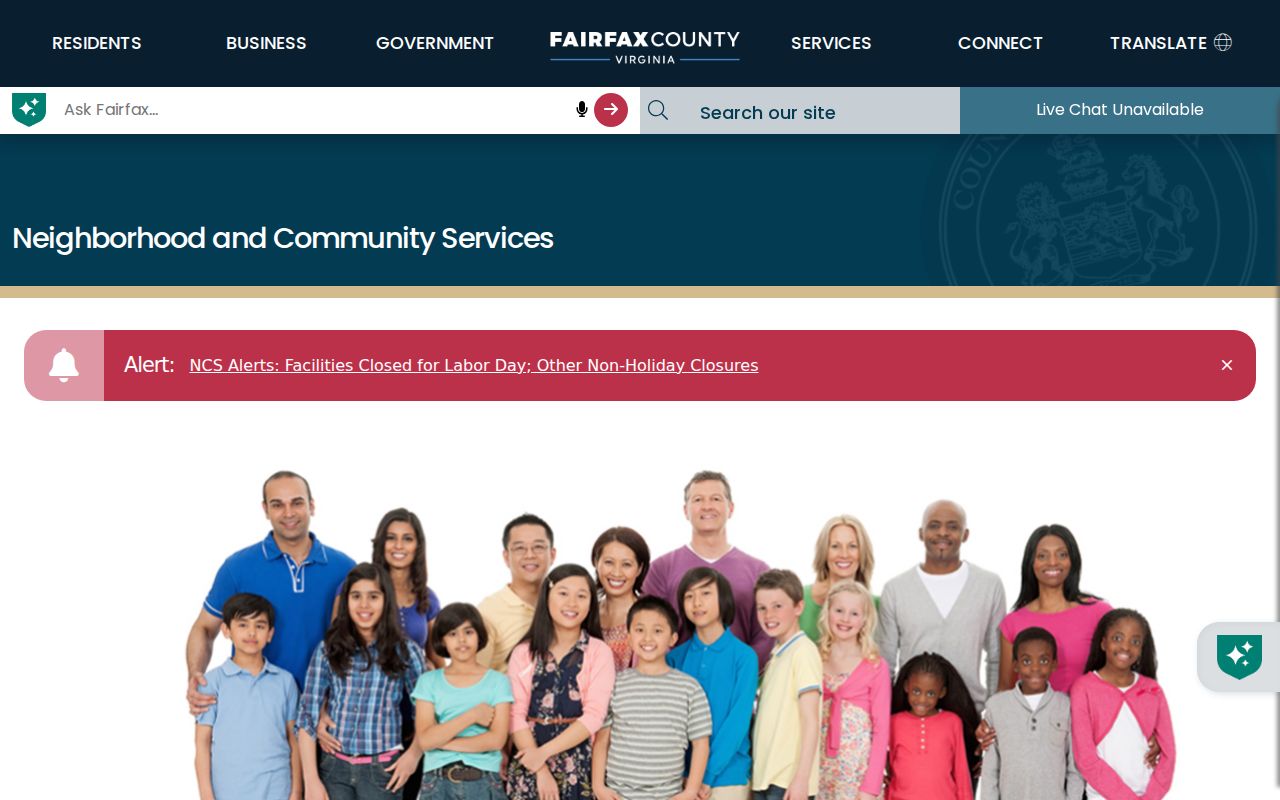 Chantilly neighbors Fairfax Neighborhood and Community Services