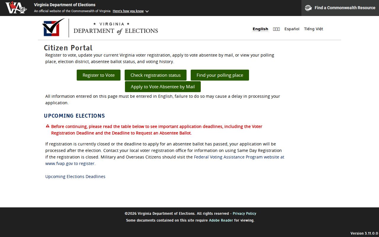 Chantilly residents directory Virginia voter citizen portal