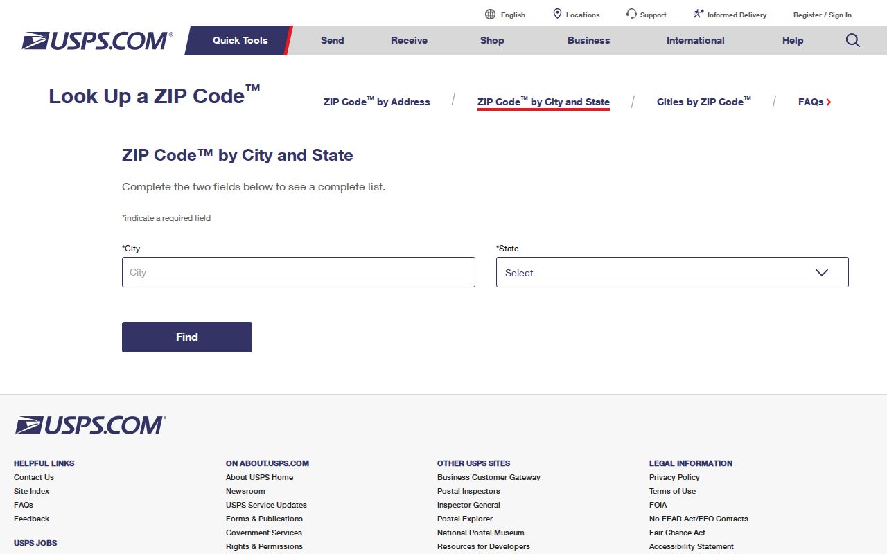 Chantilly ZIP code directory USPS city and state lookup